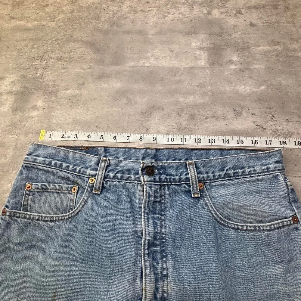 Levi's 615 Jeans Mens 35x30 Light Wash Orange Tab Vintage Straight Leg